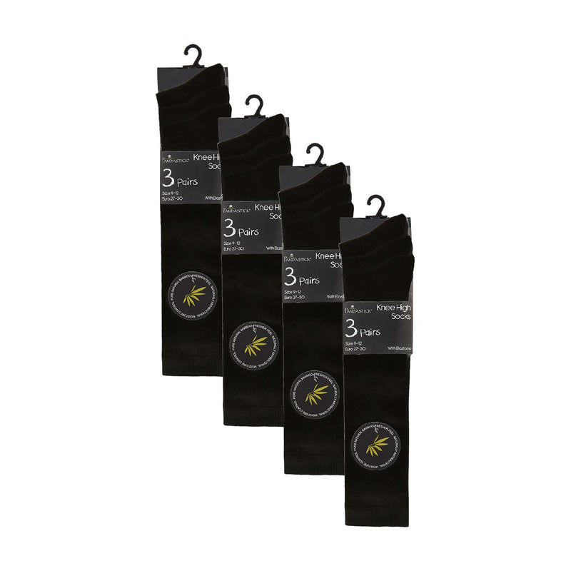 12 Pack Girls Soft Breathable Knee High Bamboo Socks