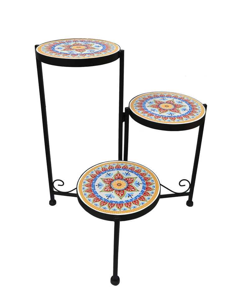 Trio Mosaic Plant Stand