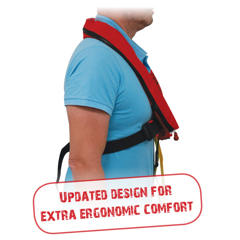 Lalizas Sigma Auto 170N Inflatable Lifejacket with ISO Harness Red