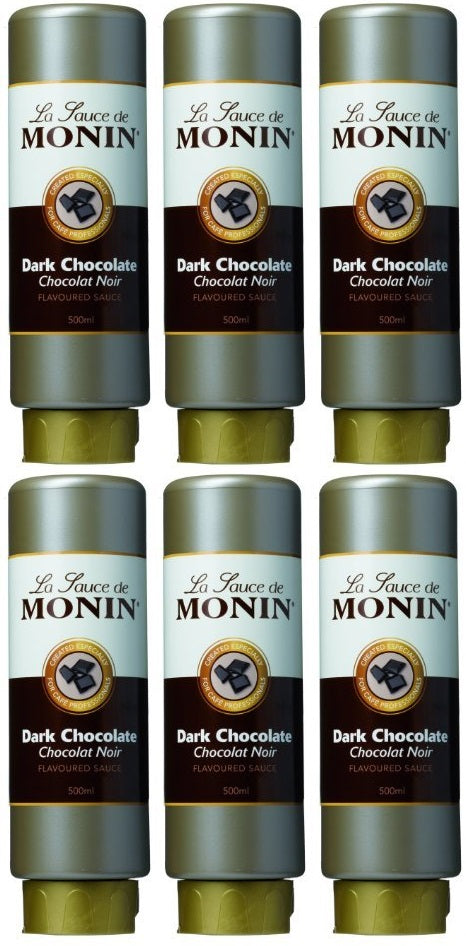 6 x Monin Dark Chocolate Sauce 500Ml