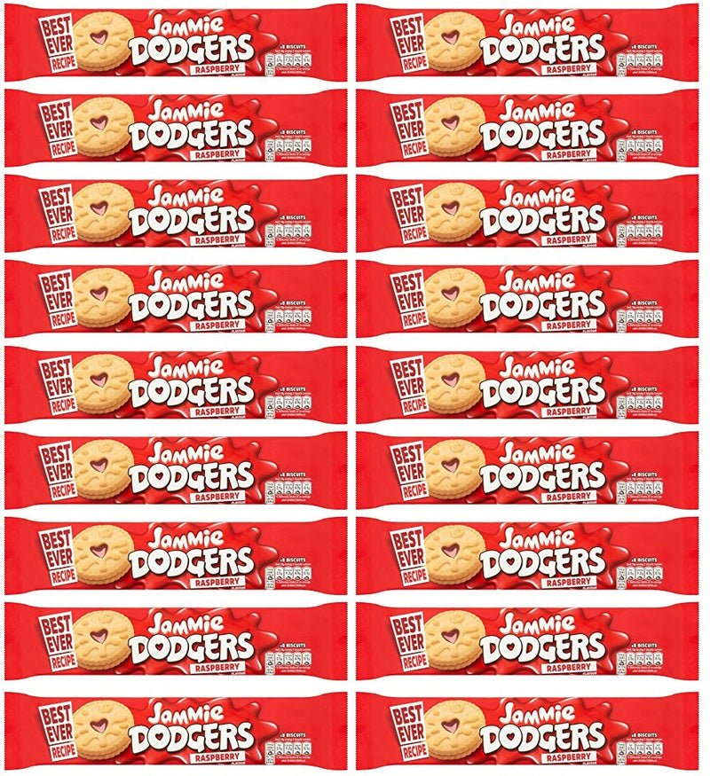 18 x Jammie Dodgers 8 Biscuits Raspberry Flavour 140G
