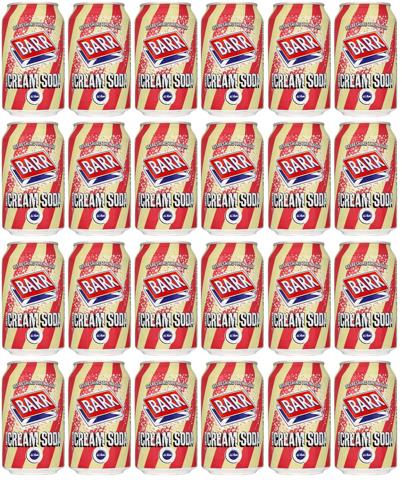 24 x Barr American Cream Soda 330Ml Can