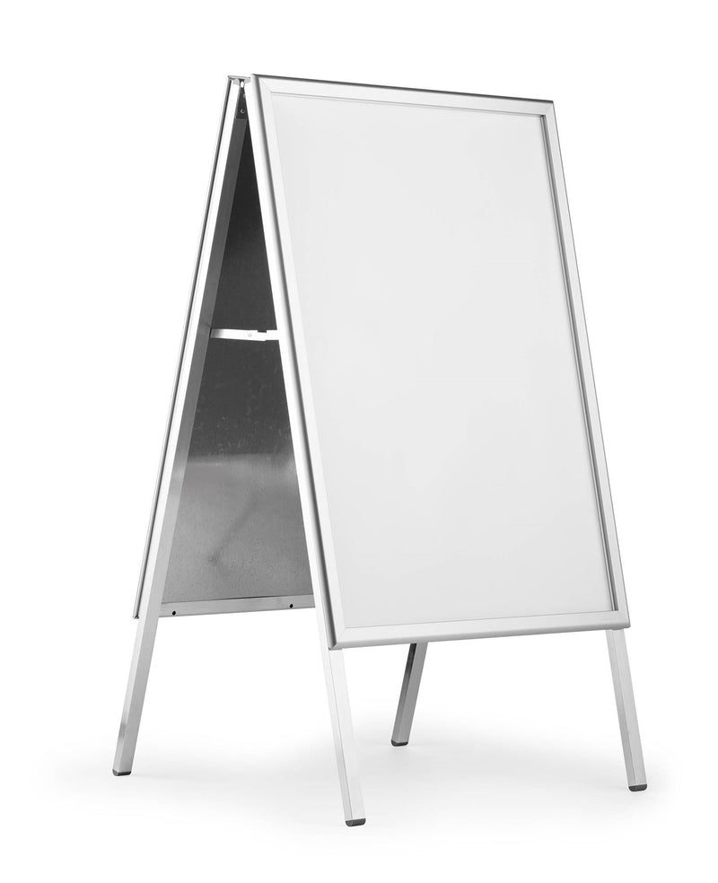 Durable A Board Foldable Pavement Sign Double Sided Snap Frame Stand | A1 Silver