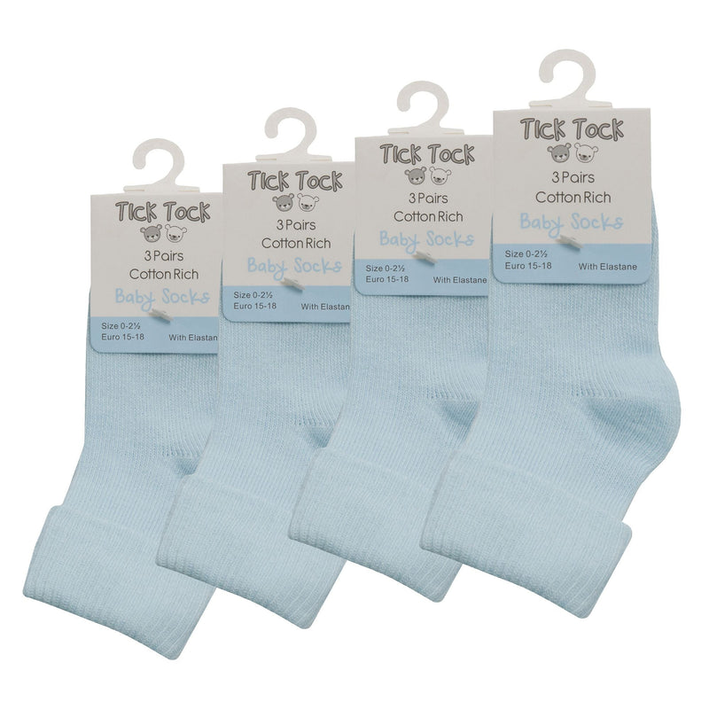 12 Pack Baby Girl & Boy Soft Cotton Turnover Top Socks