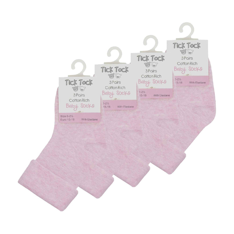 12 Pack Baby Girl & Boy Soft Cotton Turnover Top Socks