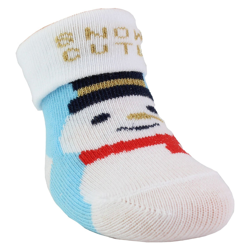 4 Pack Christmas Cotton Socks for Babies in a Gift Bag