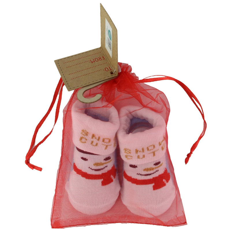 4 Pack Christmas Cotton Socks for Babies in a Gift Bag