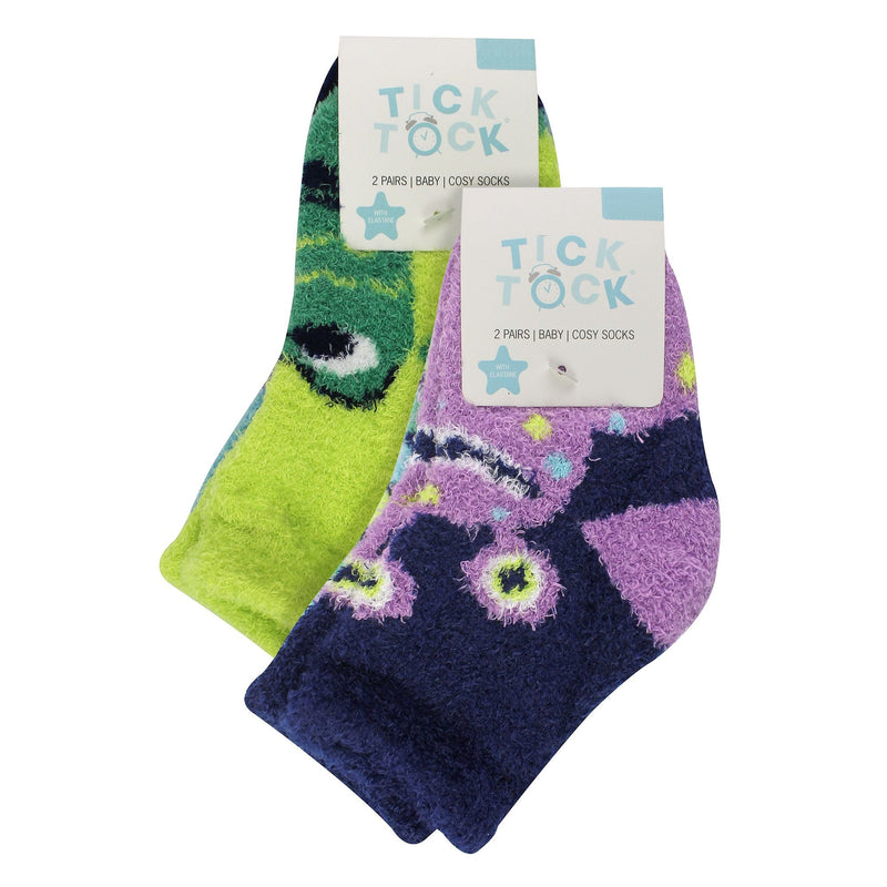 4 Pack Baby Boys Patterned Cosy Socks