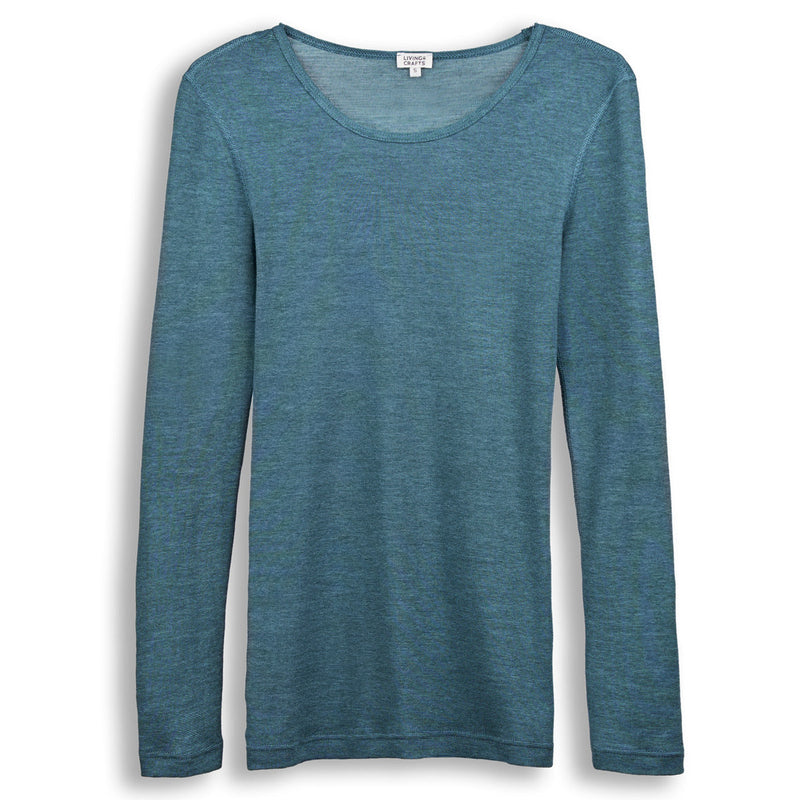 Wool & Organic Cotton Long Sleeve T-shirt: Womens
