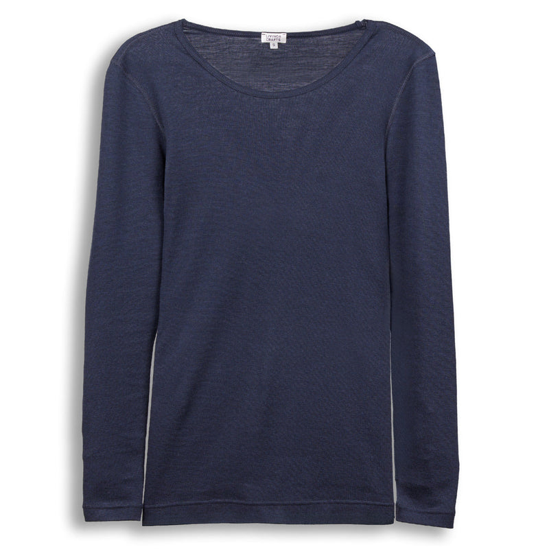 Wool & Organic Cotton Long Sleeve T-shirt: Womens