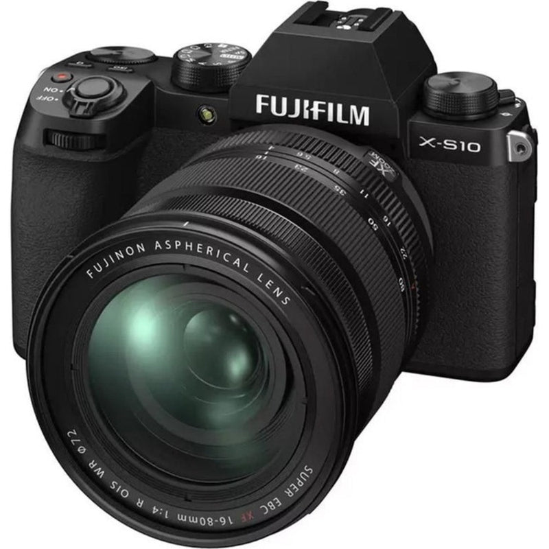 Fujifilm X-S10 Mirrorless Camera - Black - Camera & 16-80mm Lens