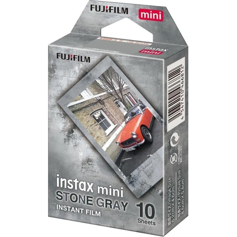 Fujifilm Instax Mini Stone Grey Deco Photo Film - Pack of 10