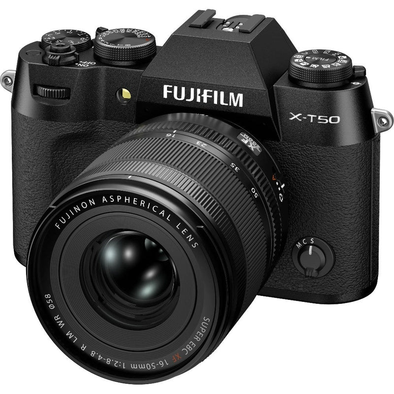 Fujifilm X-T50 Mirrorless Digital Camera - Black - Camera & 16-50mm Lens