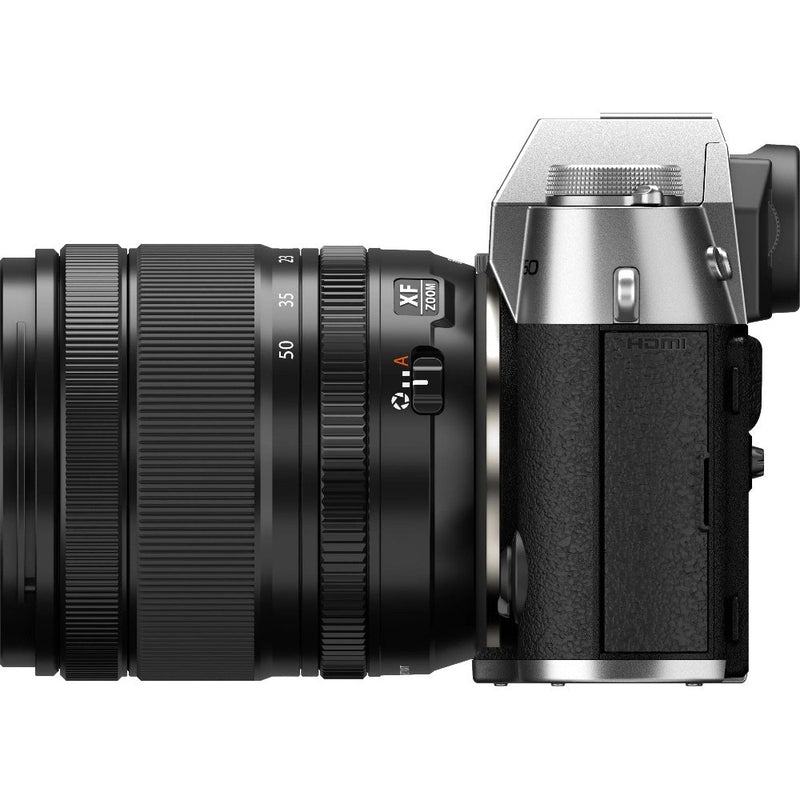 Fujifilm X-T50 Mirrorless Digital Camera - Silver - Camera & 16-50mm Lens