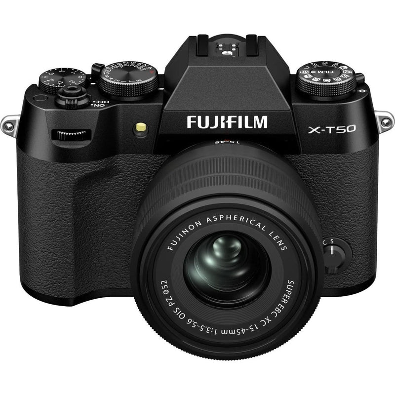Fujifilm X-T50 Mirrorless Digital Camera - Black - Camera & 15-45mm Lens