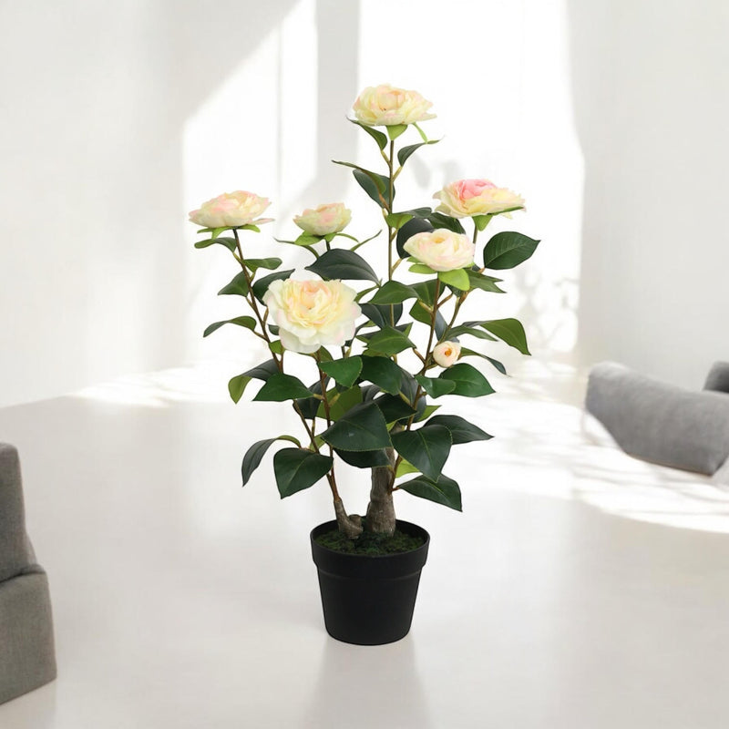 58CM ARTIFICIAL CAMELLIA PLANT