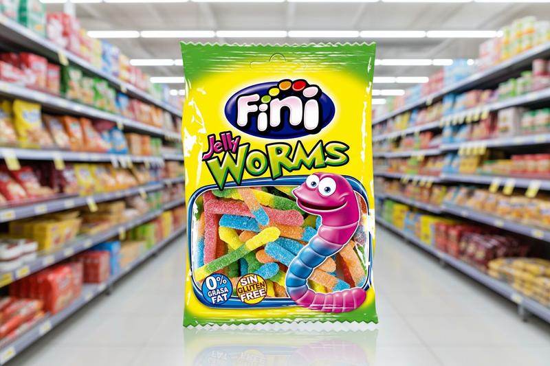 12 x Fini Fizzy Worms Bags