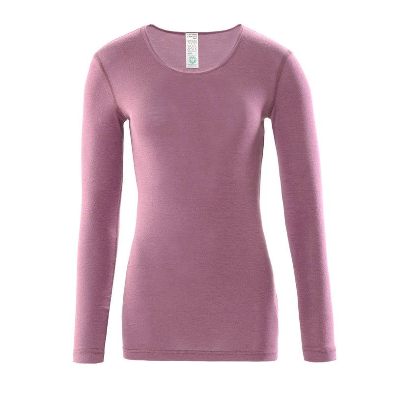 Organic Wool & Silk Long Sleeve Undershirt