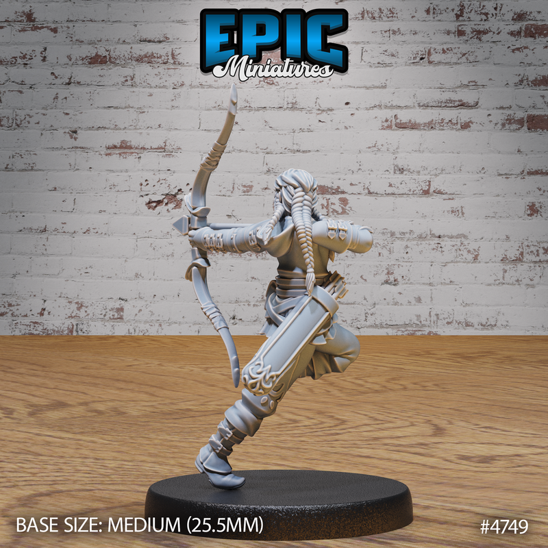 Hunter Girl #4748-4750 by Epic Miniatures | 3D Printable D&D Models