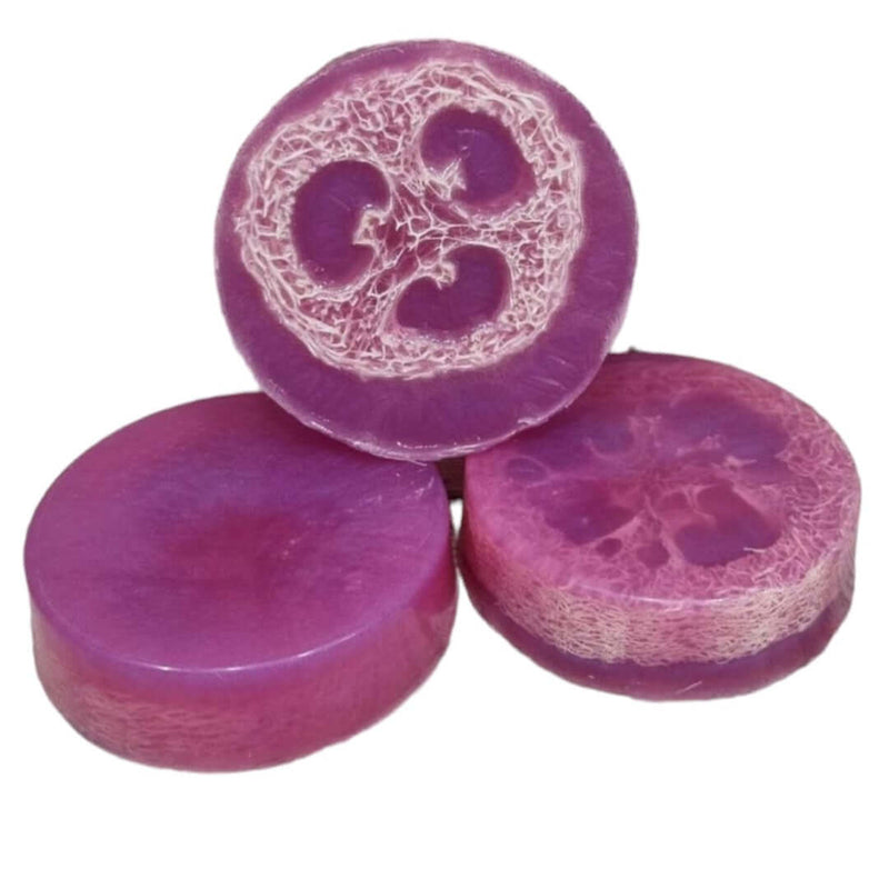 White Chocolate and Raspberry Loofah Soap