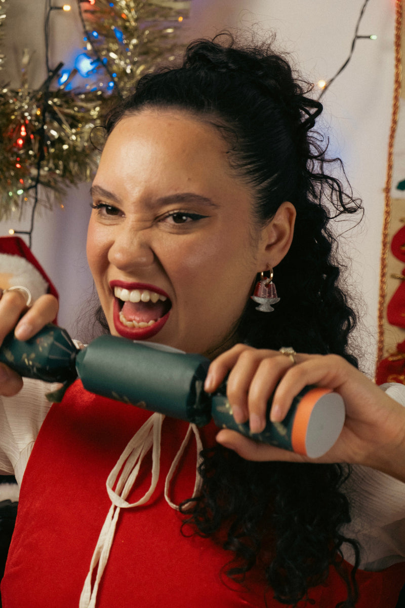 Strawberry Jelly Hoop Earrings