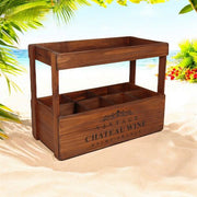 47CM WOODEN 8 BOTTLE WINE HOLDER - InStock