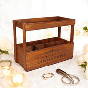 47CM WOODEN 8 BOTTLE WINE HOLDER - InStock