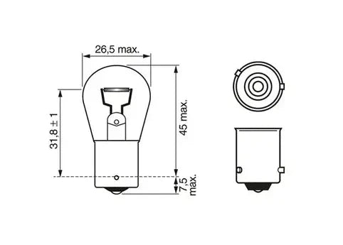 CEUK ChromoLite Mirror Indicator Bulbs | Offset Pin Amber Upgrade 581 (PY21w | 7507 | BAU15s)