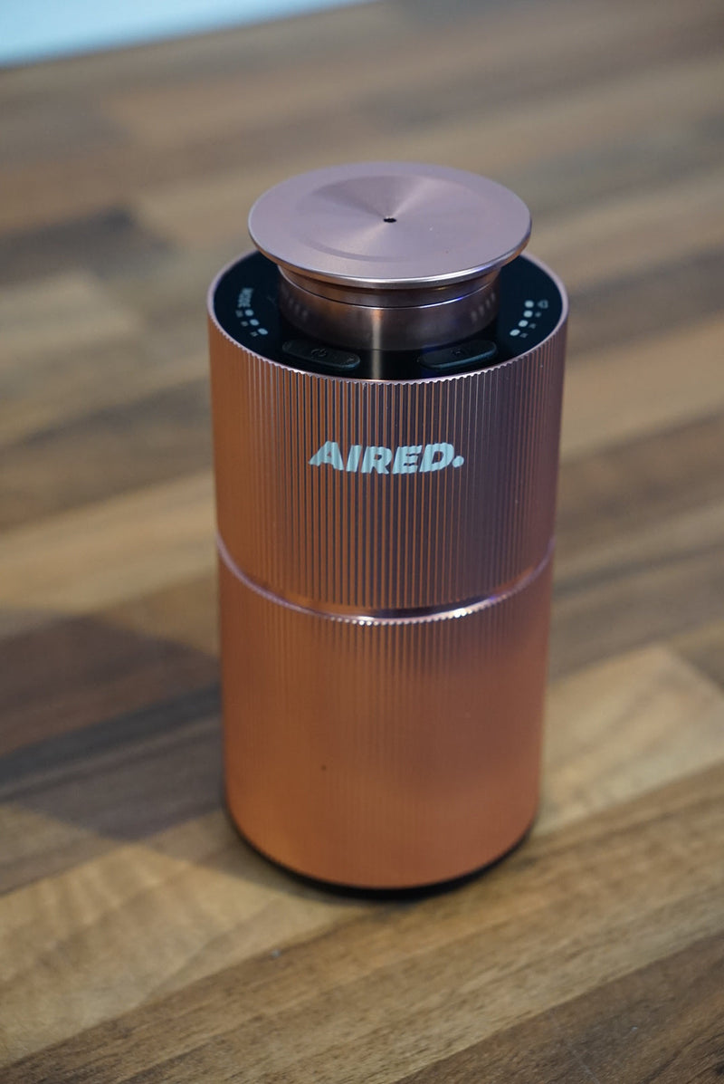 PRO1 In-Car / Home Mini Luxury Electronic Rechargeable Essential Oils Diffuser By AIRED. (ROSE GOLD)