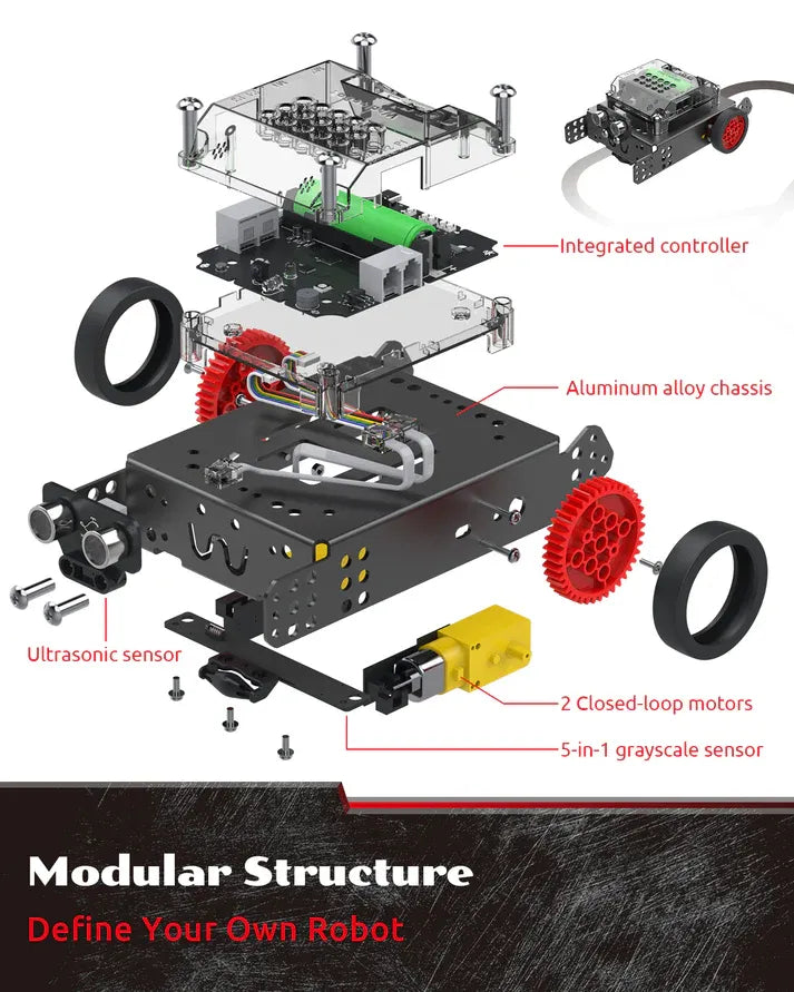 WhalesBot Rocky｜Educational Coding Robot Car Kit + FREE Online Course