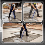 48’’×8’’ Concrete Bull Float with Trowel, Aluminium Alloy Concrete Finishing Tool, Adjustable Bracket & 4 Float Handles, Professional Concrete Smoothing Tool for Construction Flooring - InStock