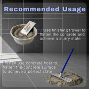 48’’×8’’ Concrete Bull Float with Trowel, Aluminium Alloy Concrete Finishing Tool, Adjustable Bracket & 4 Float Handles, Professional Concrete Smoothing Tool for Construction Flooring - InStock