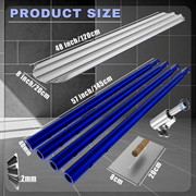 48’’×8’’ Concrete Bull Float with Trowel, Aluminium Alloy Concrete Finishing Tool, Adjustable Bracket & 4 Float Handles, Professional Concrete Smoothing Tool for Construction Flooring - InStock