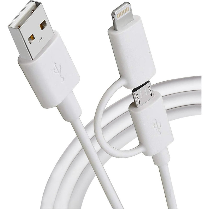 Maplin USB-A to 2 in 1 Multi Charging Cable Lightning and Micro USB-B 1m