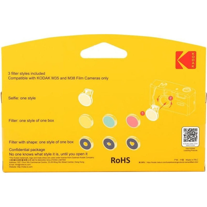 Kodak Camera 3x Filter Set for M35 and M38 Film Cameras - Selfie, Colour and Shape