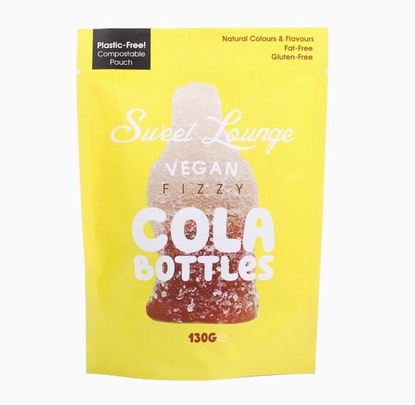 Vegan Fizzy Cola Bottles (Plastic-Free) 130g Share Bag