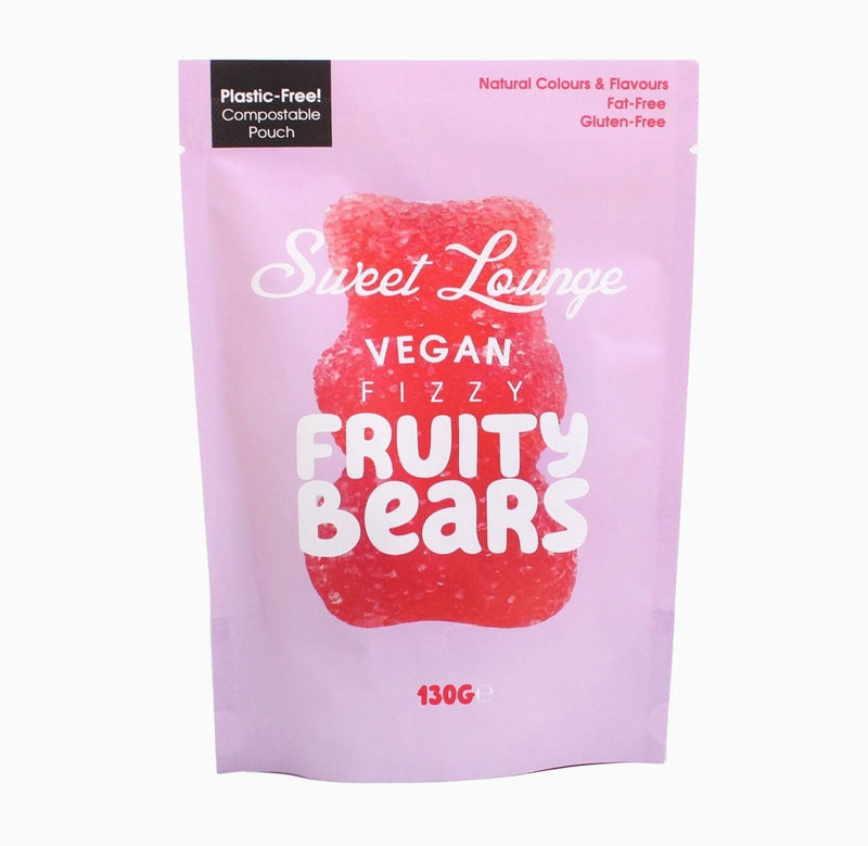 Fizzy Vegan Assorted Fruity Bears (Plastic-Free) 130g Share Bag