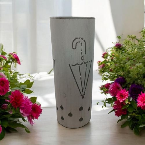 49CM CREAM METAL UMBRELLA STAND - InStock