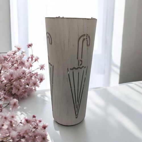 49CM CREAM METAL UMBRELLA STAND - InStock