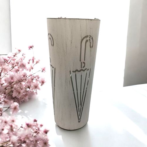 49CM CREAM METAL UMBRELLA STAND - InStock