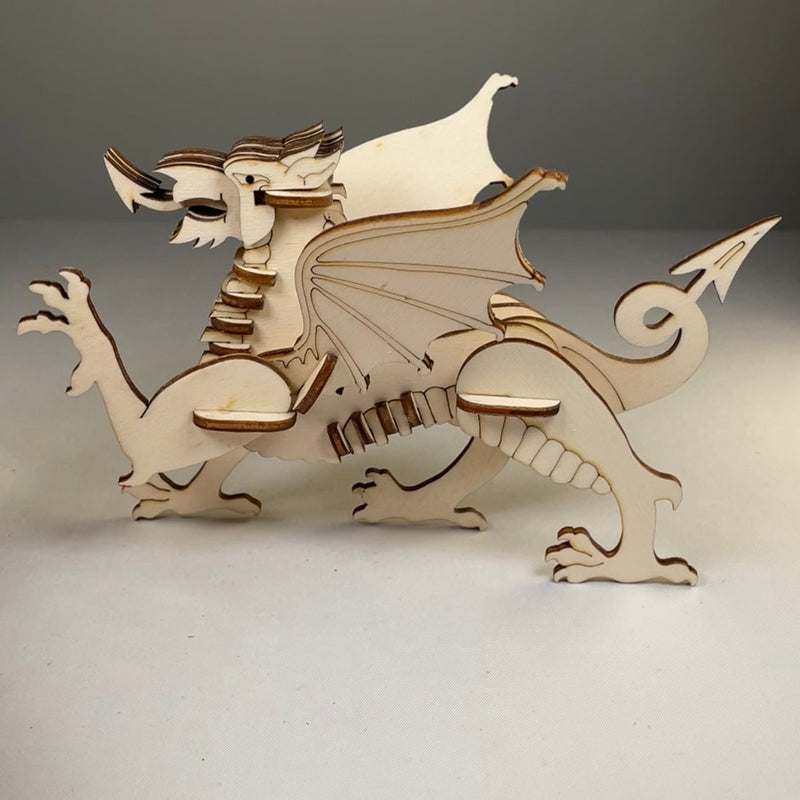 Welsh Dragon Puzzle - Flatpack Model Kit