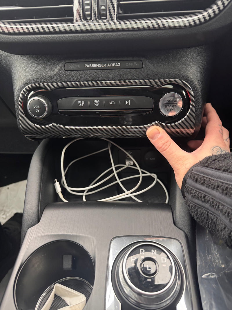 Carbon Fibre Look Climate Control Trim Cover for MK3 / MK3.5 Kuga | CEUK