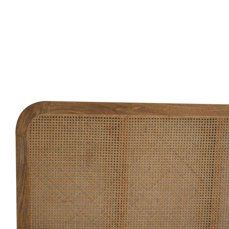 Artisan Furniture Solid Wood Rattan Bed, Beige