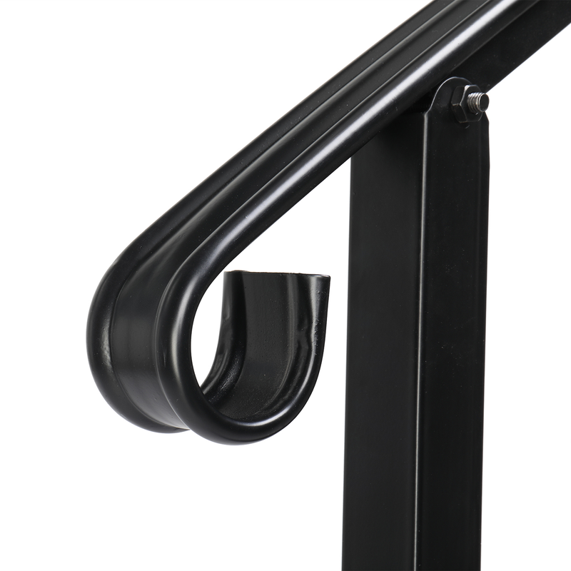 Artisasset Matte Black Outdoor 1st Tier Iron Handrail