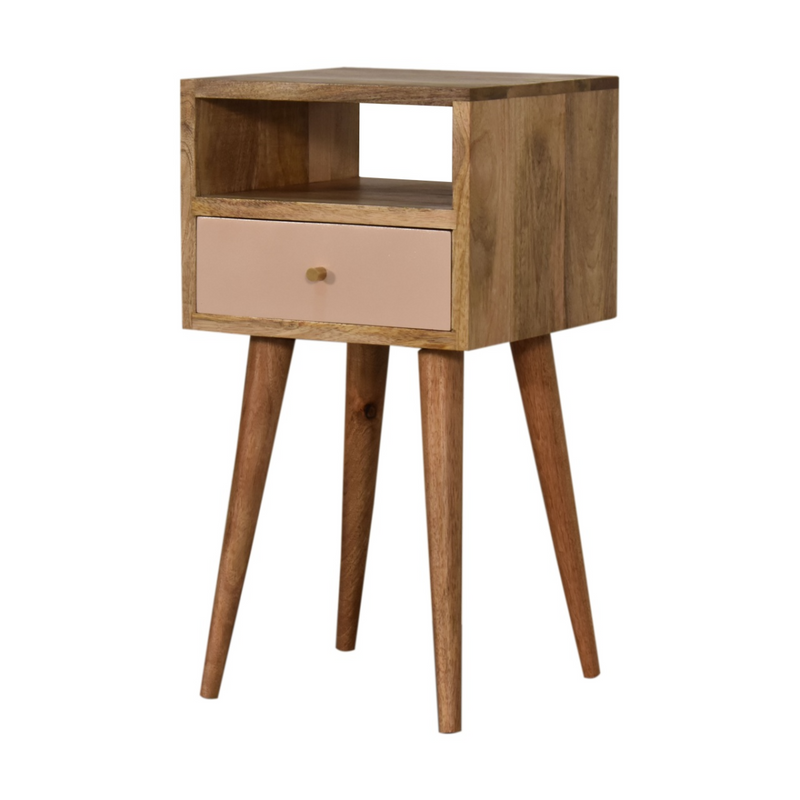 Artisan Furniture Solid Wood Mini Blush Hand Painted Bedside