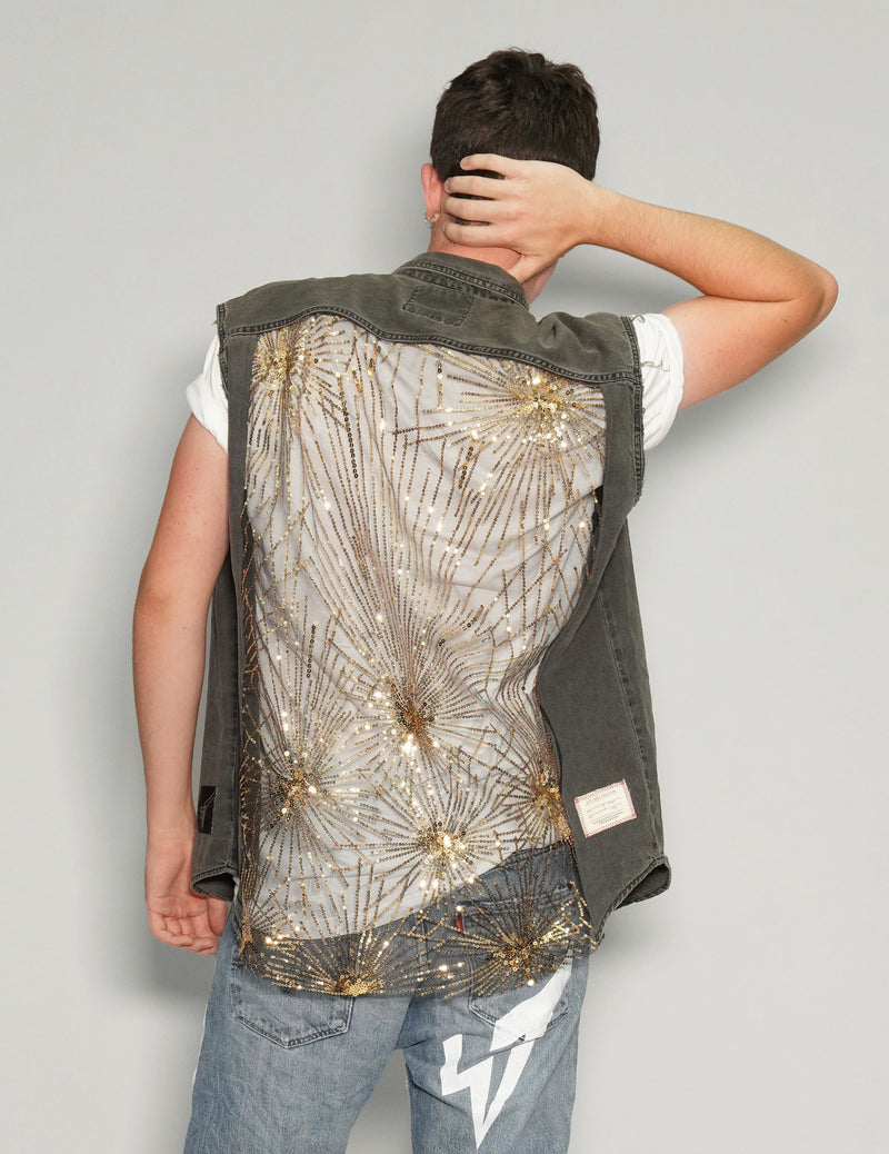 Party Back Denim Vest