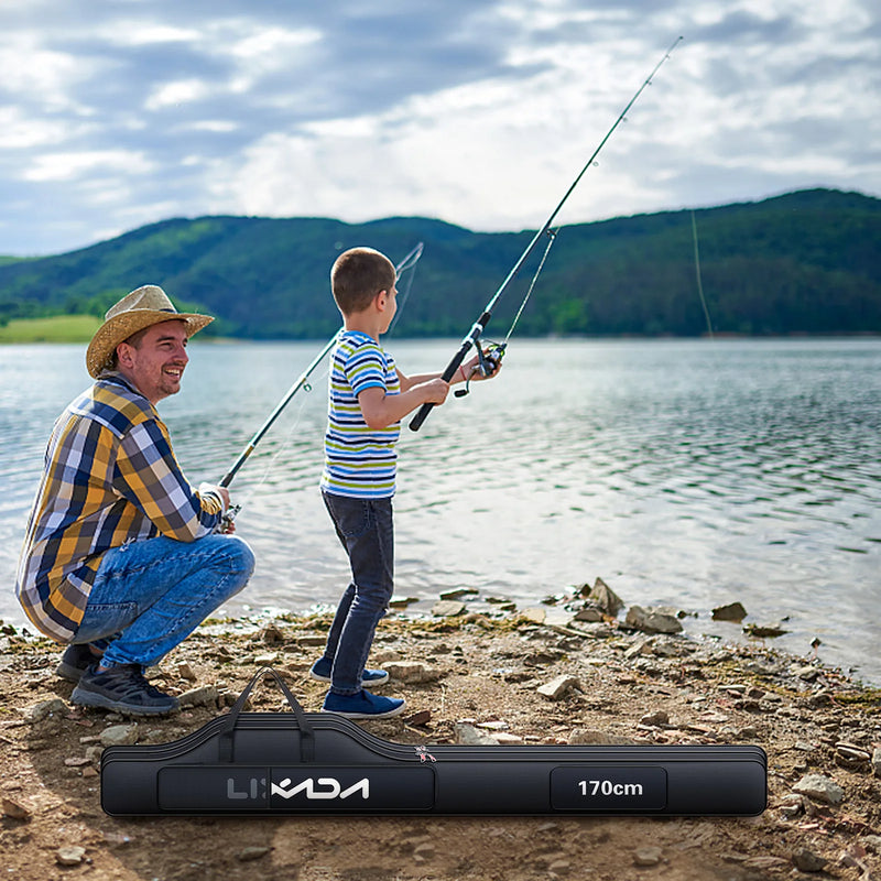100cm/130cm/150cm Fishing Bag Portable Folding Fishing Rod Reel Bag Fishing Pole Gear Tackle Tool Carry Case Carrier Travel Bag