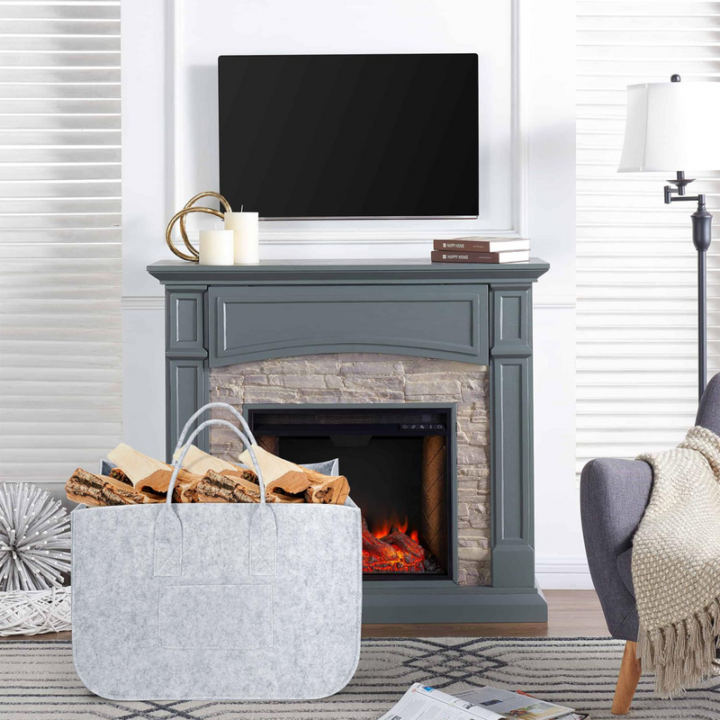 VINSANI 2pk Storage Baskets Light Grey 0000509