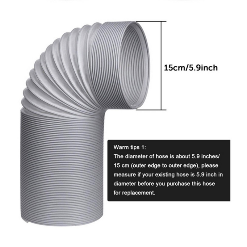 NEW 1.5MFlexible Air Conditioner Exhaust Pipe Vent Hose Duct Outlet UK