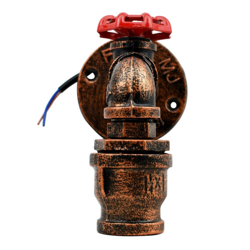Rustic Red Industrial Water Pipe Wall Light E27~2885